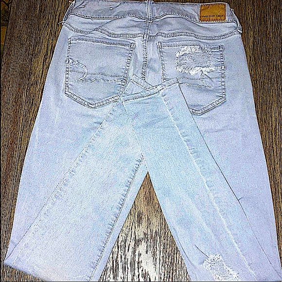 •American Eagle Vintage 90’s factory Distressed, Ripped Jeggings - Picture 3 of 14